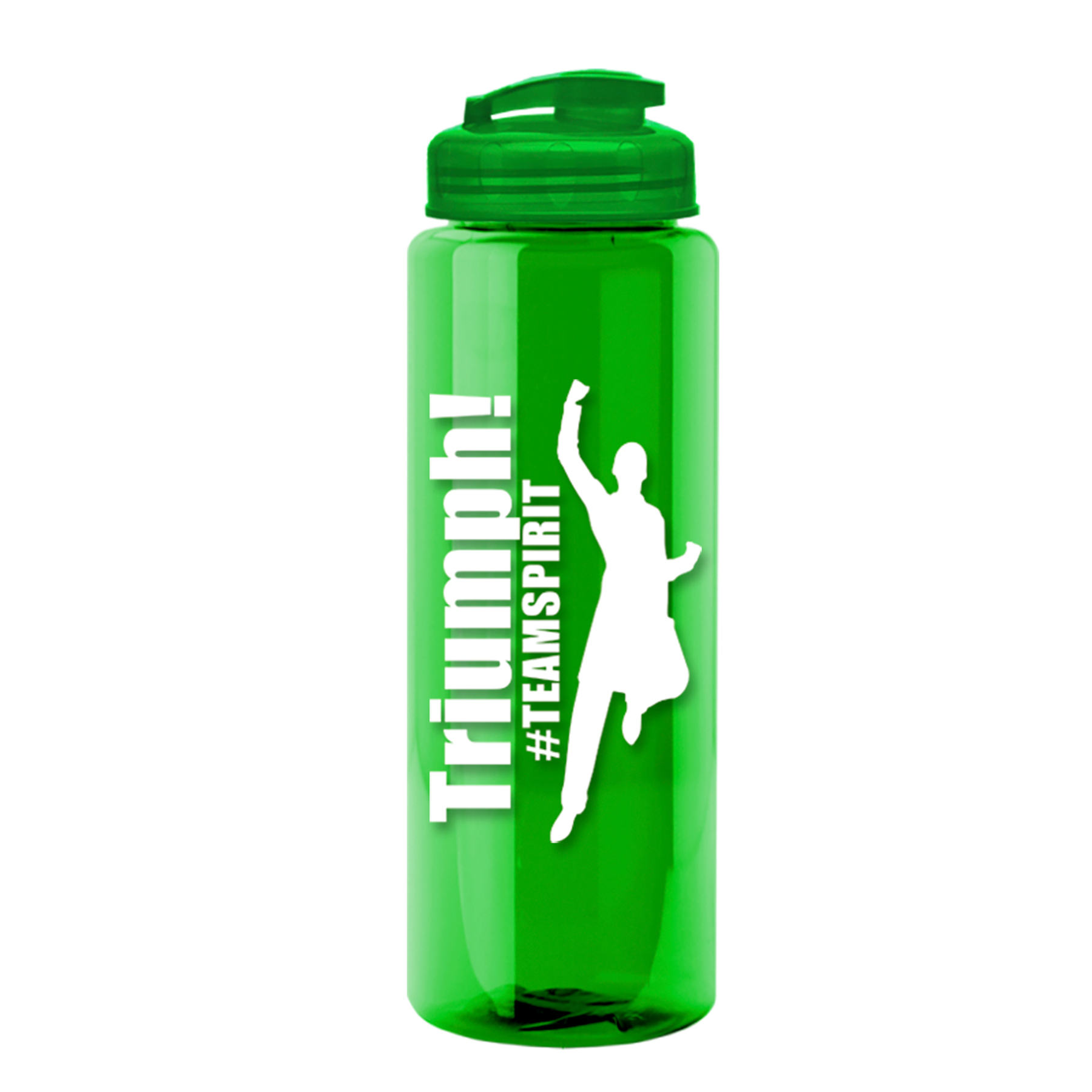 The Guzzler - 32 Oz. Transparent Bottle With USA Flip