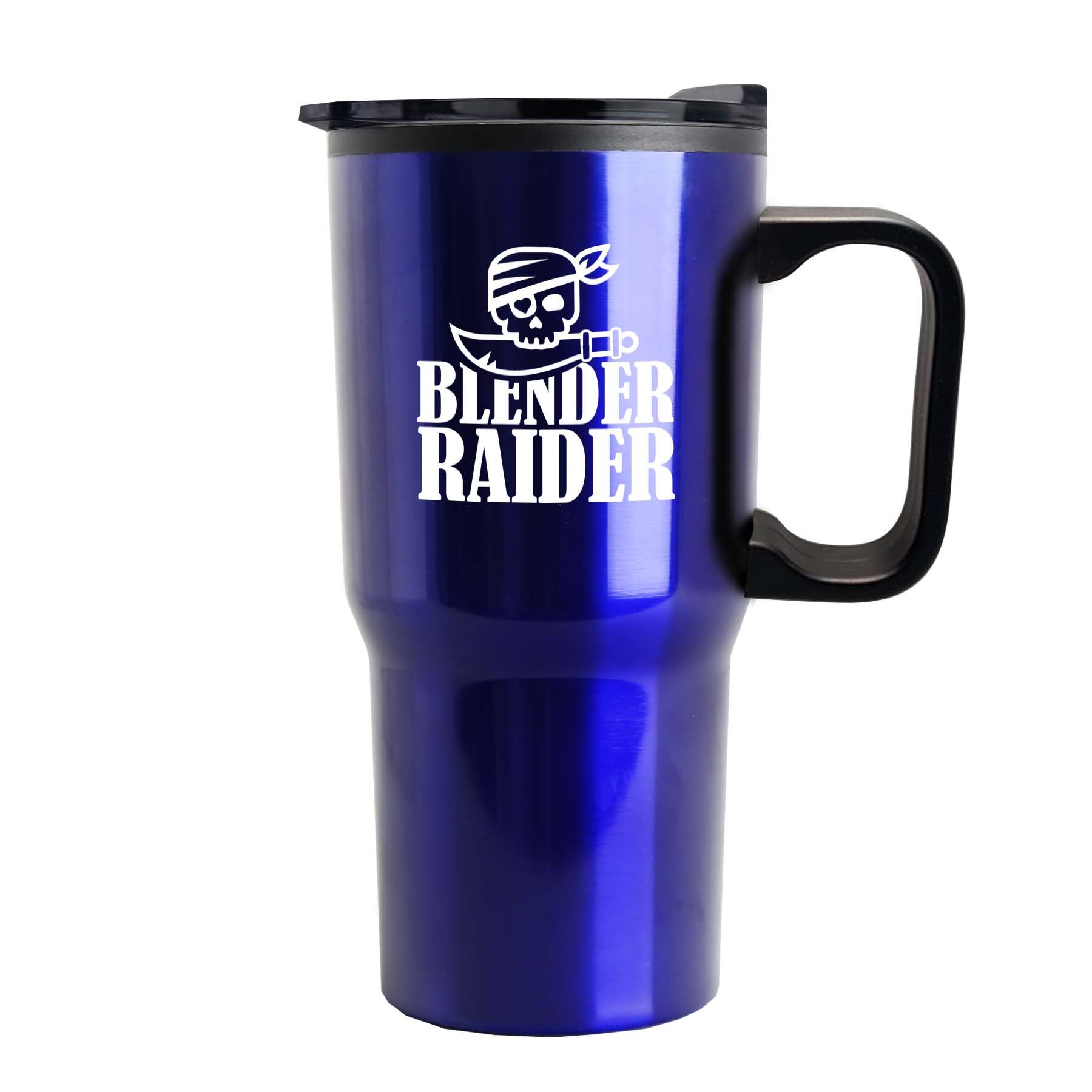 The Major - 18 Oz. Stainless Steel Auto Tumbler With Plastic Handle