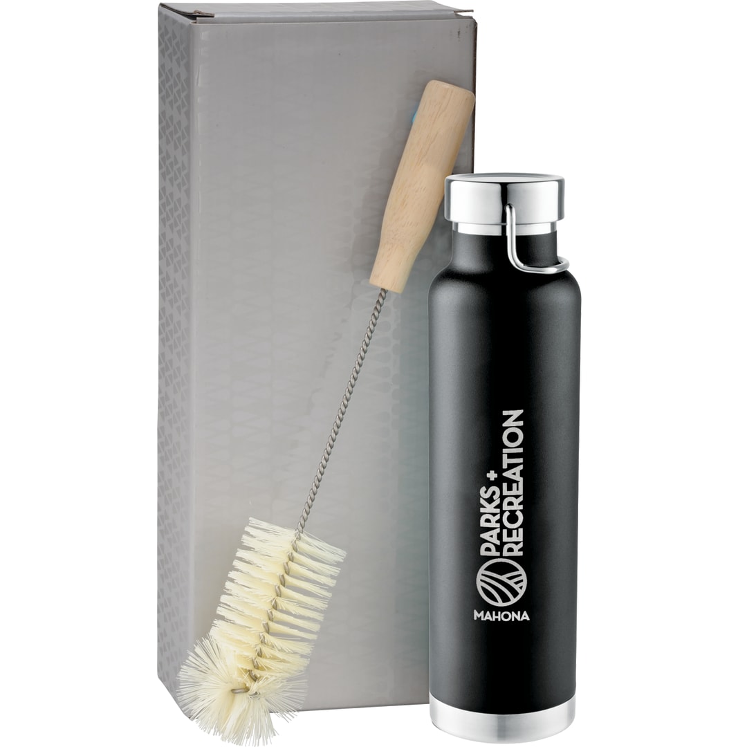 Thor Copper Vacuum Bottle With Brush 22oz