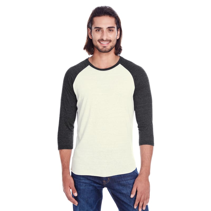 Threadfast Apparel Unisex Triblend 3/4-Sleeve Raglan