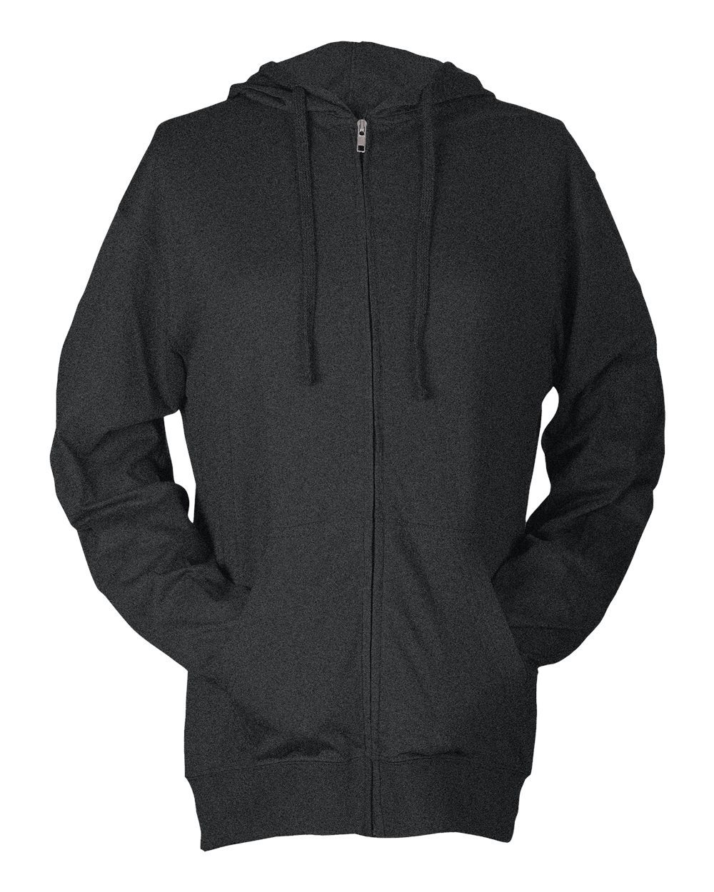 Tultex Unisex Beach Full-Zip Hooded Long Sleeve T-Shirt - 260