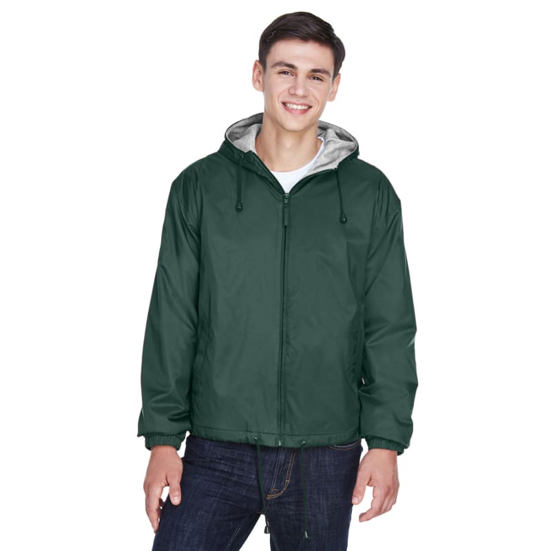 UltraClub Adult Fleece-Lined Hooded Jacket