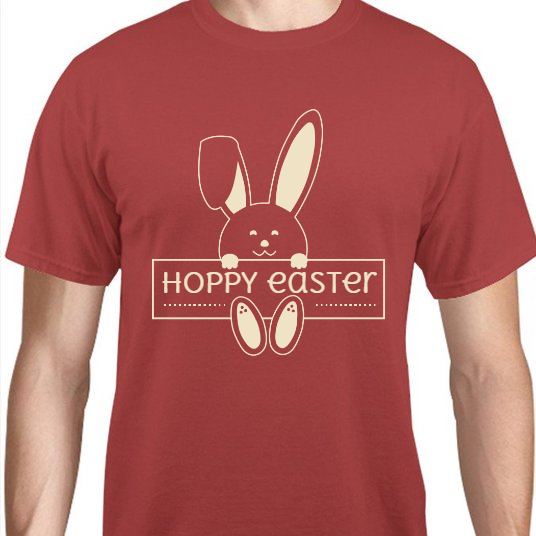 Happy Easter Day Hoppy Unisex Basic Tee T-Shirts Style 117449