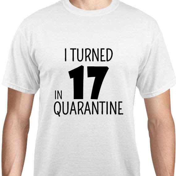 Birthday Turned 17 Quarantine In Unisex Basic Tee T-Shirts Style 119104