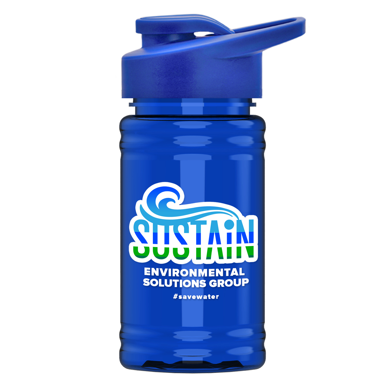 UpCycle - Mini 16 Oz. RPet Sports Bottle With Drink Thru - Digital