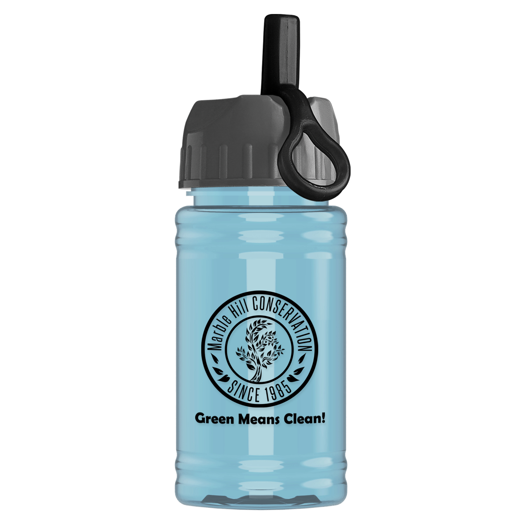 UpCycle - Mini 16 Oz. RPet Sports Bottle With Ring Straw