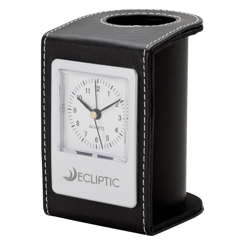 Valumark Alba Desk Clock & Pen Cup