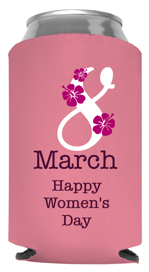 Women Day Full Color Foam Collapsible Coolies Style 102121