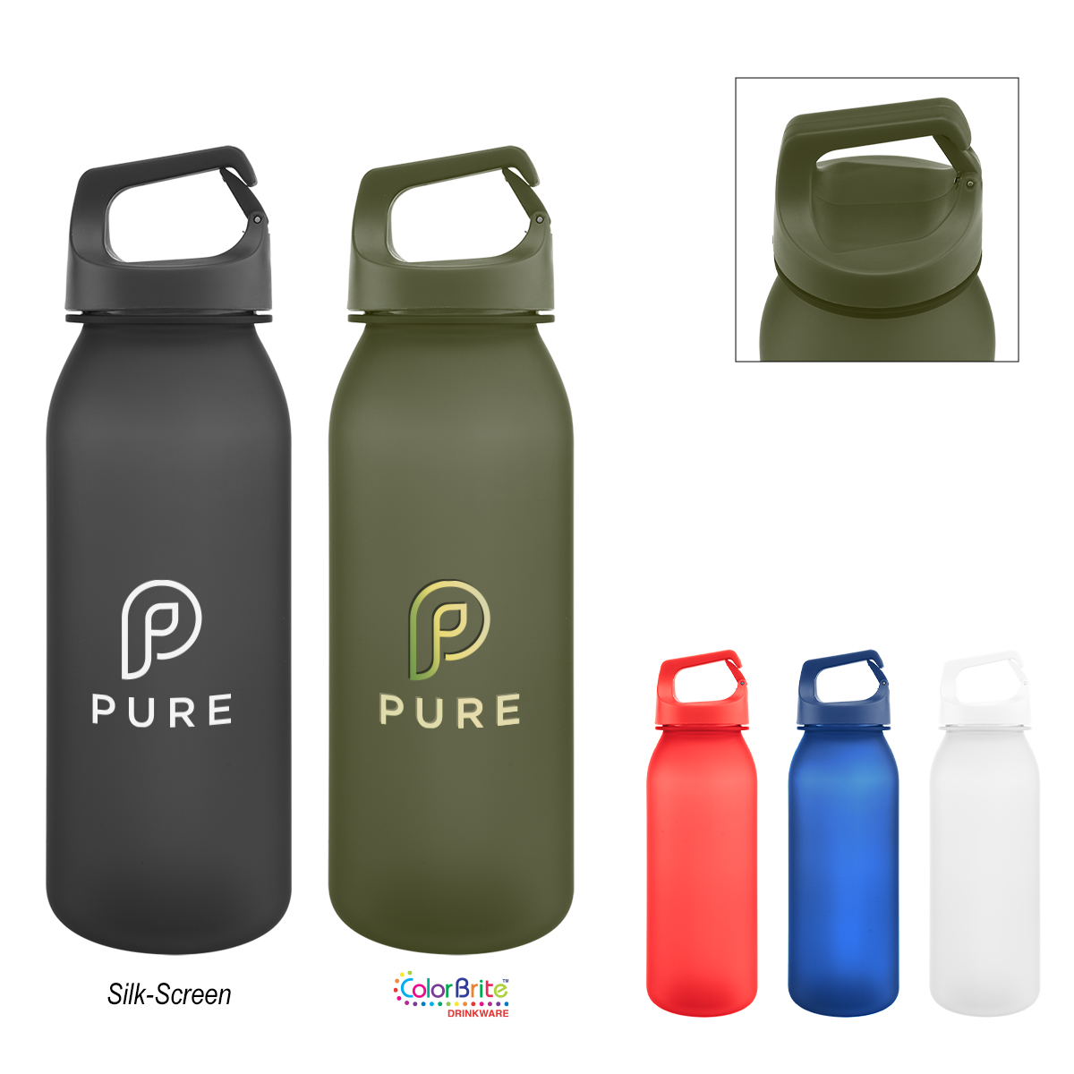 20 Oz. Brooke RPET Bottle With Easy Carry Handle