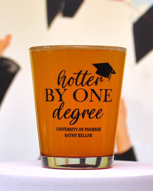 Customized Hotter By One Degree Graduation Clear Shot Glasses - Shot Glasses
