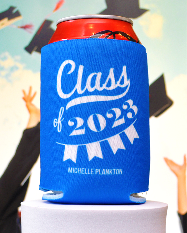 Custom Tassel Worth the Hassle Graduation Full Color Can Coolers - Back - Koozies
