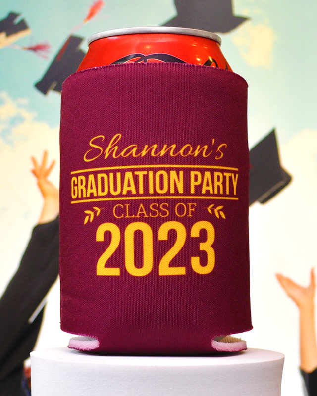 Personalized I Wined A Lot Graduation Full Color Can Coolers - Front Side - Imprint Can Coolers
