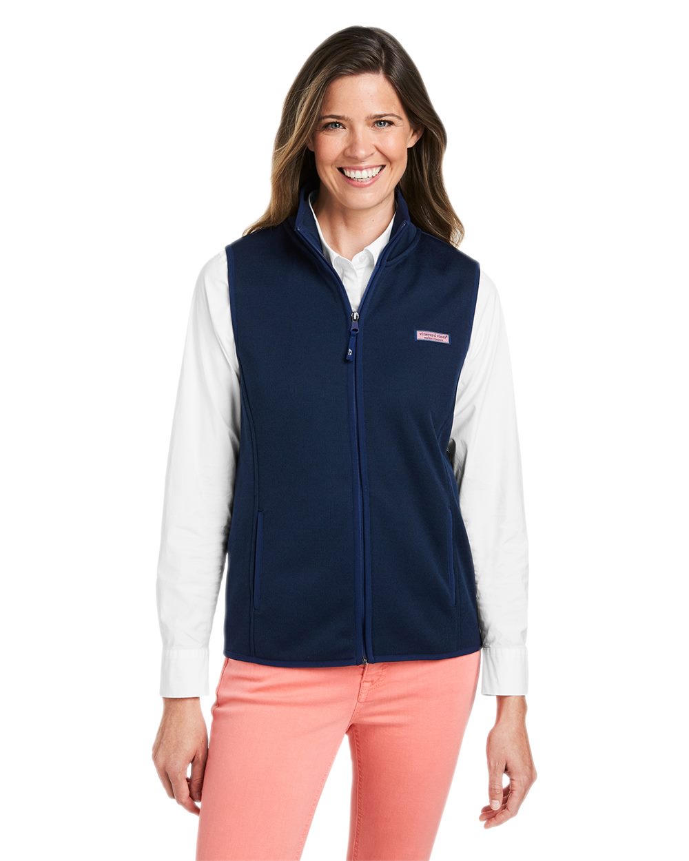 Vineyard Vines Women's Mountain Sweater Fleece Vest - O001411