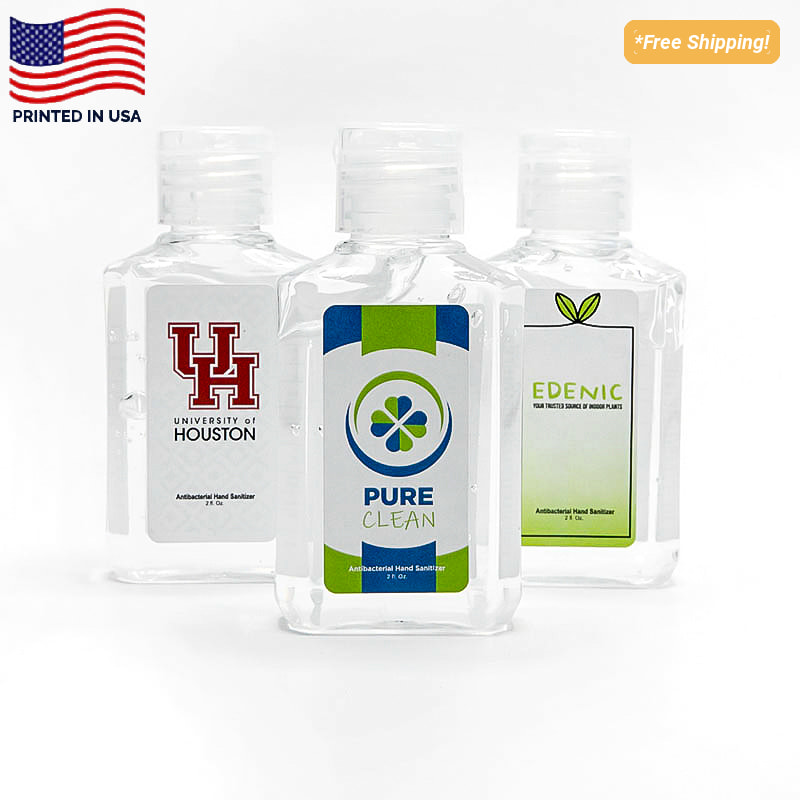 2 Oz Full Color Label Promotional Hand Sanitizers
