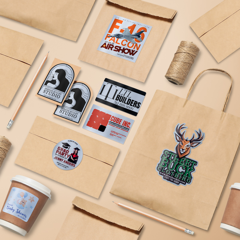 Metallic Silver Stickers