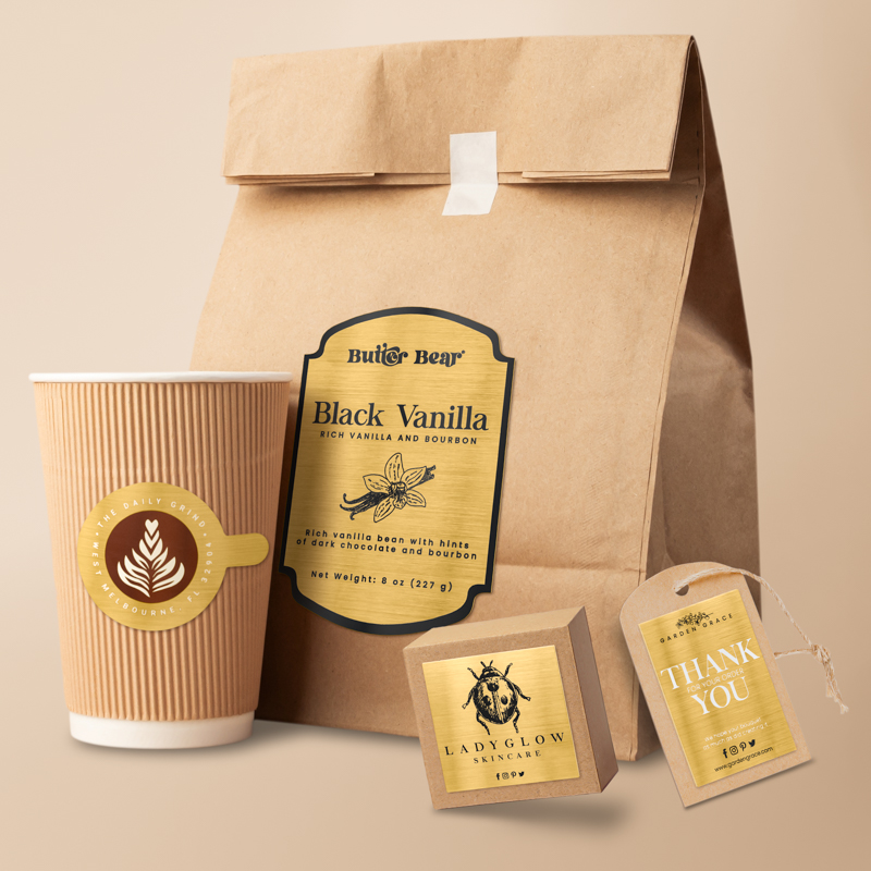 Metallic Gold Stickers