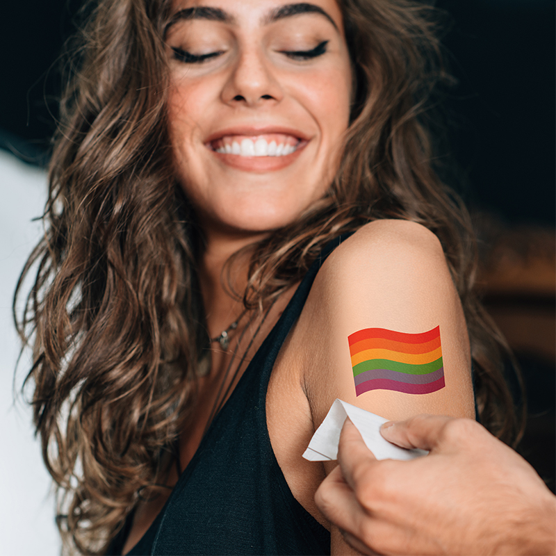 Custom LGBTQ Pride Temporary Tattoos