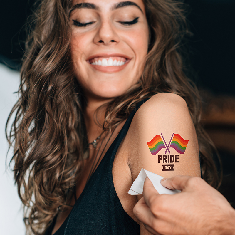 Custom LGBTQ Pride Temporary Tattoos