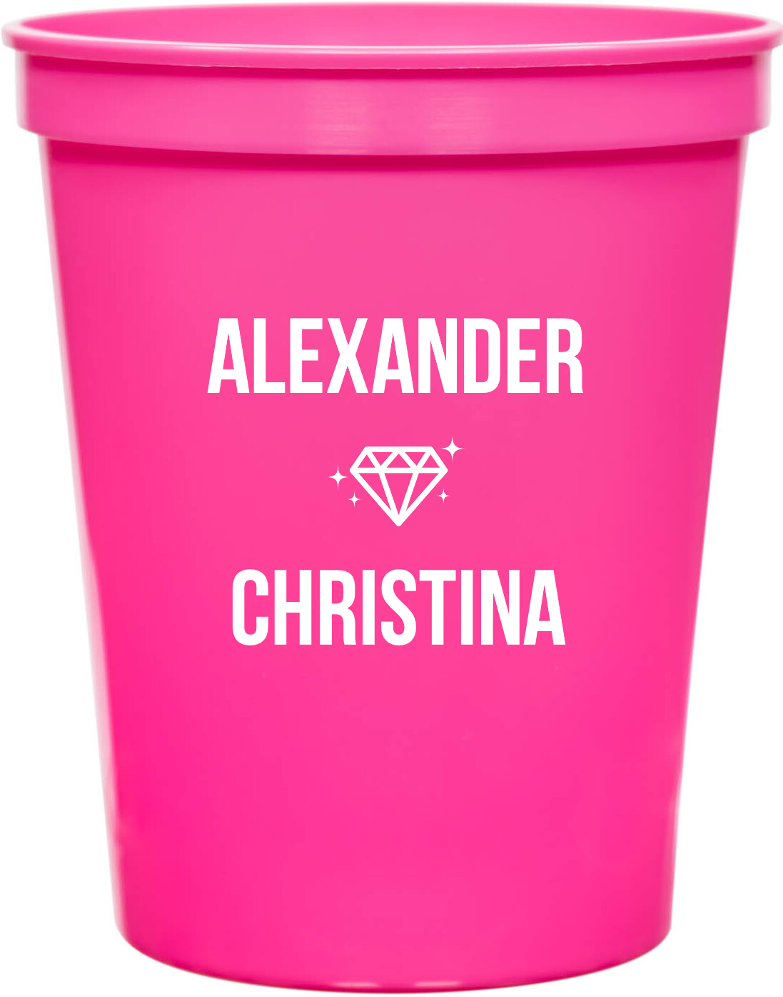 Personalized Off The Market Engagement Stadium Cups Custom Event