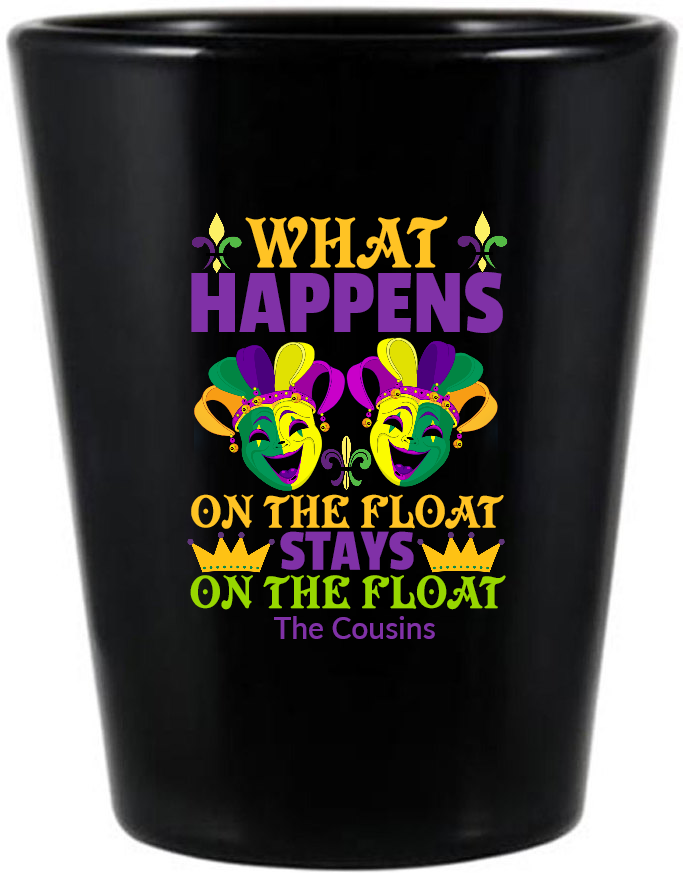Custom What Happens On The Float Black Glass with Your Logo ...