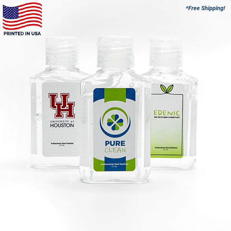 2 Oz Full Color Label Promotional Hand Sanitizers