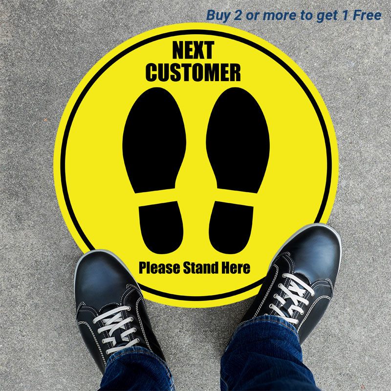 Next Customer Round Floor Stickers