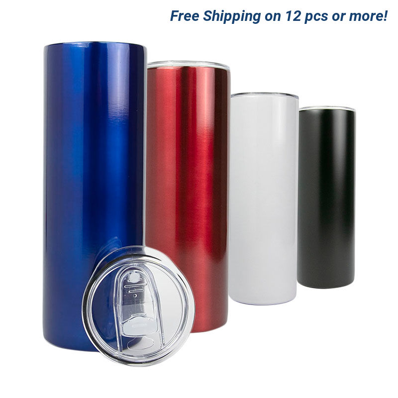Blank 20 Oz. Stainless Steel Vacuum Insulated Tumblers - Stainless Steel