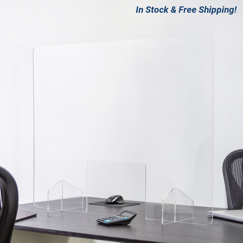 40 X 32 Inch Blank Protective Acrylic Counter Barrier - 