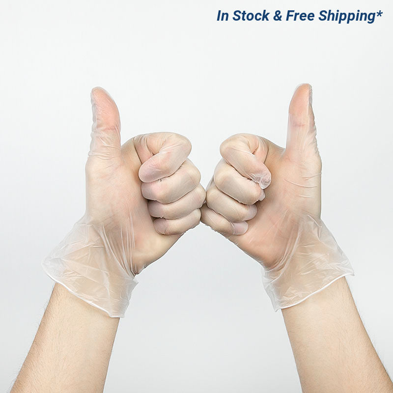 Low Minimum Disposable Vinyl Gloves - Box Of 100pcs