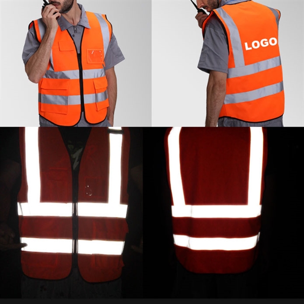 02_Safety Reflective Vest With Pockets - Safety Vest