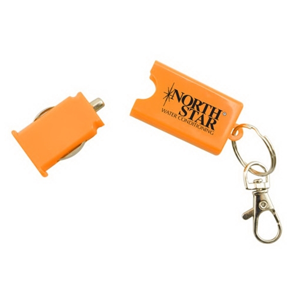 Orange USB Car Charger Keychains - Car Charger