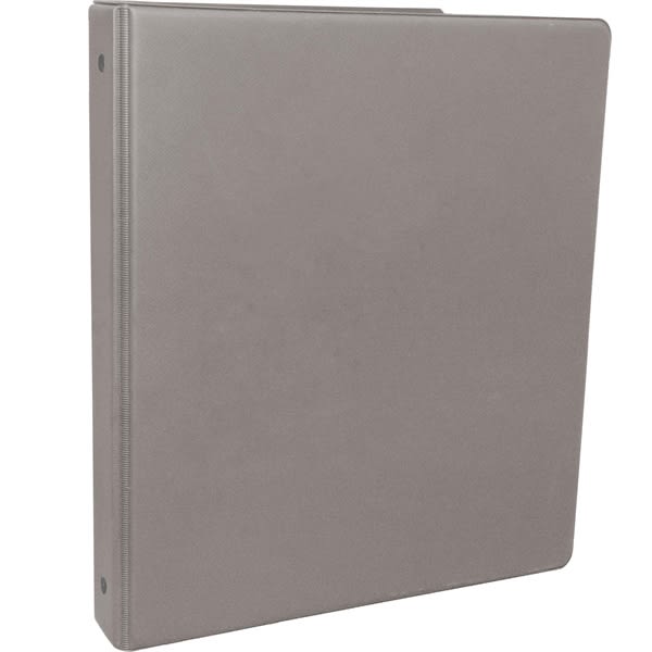 1 Inch Round 3-Ring Binder with Pockets_Silver - Pockets