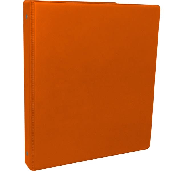 1 Inch Round 3-Ring Binder with Pockets_BurntOrange - Standard Round Ring Binder
