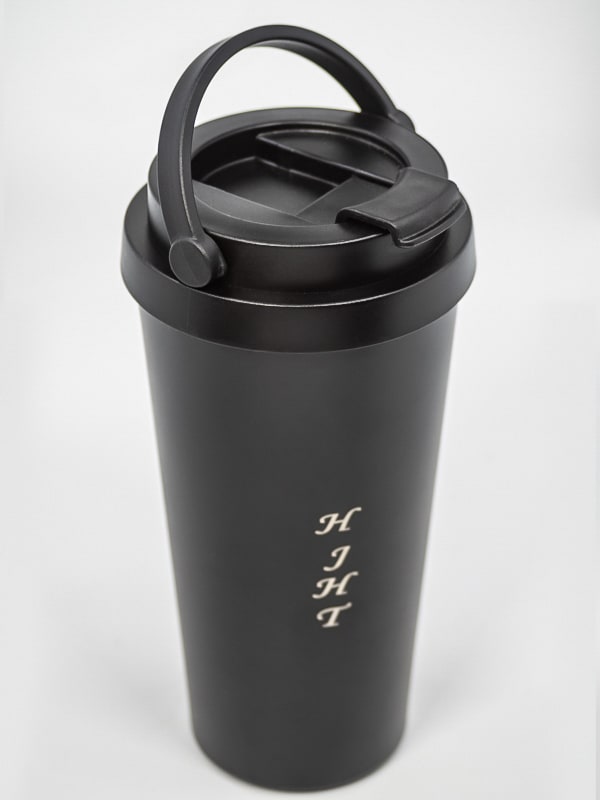 07_17 Oz. Laser Engraved Travel Coffee Tumblers With Handle - Laser Engraved