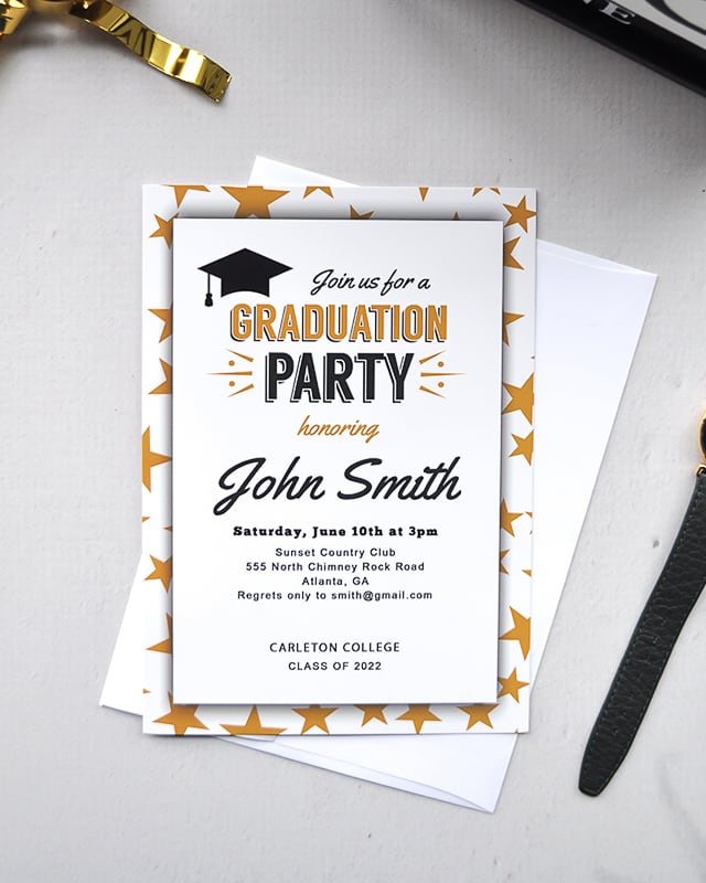 0001Custom Full Color Invitation Cards - Imprint Invitation Card