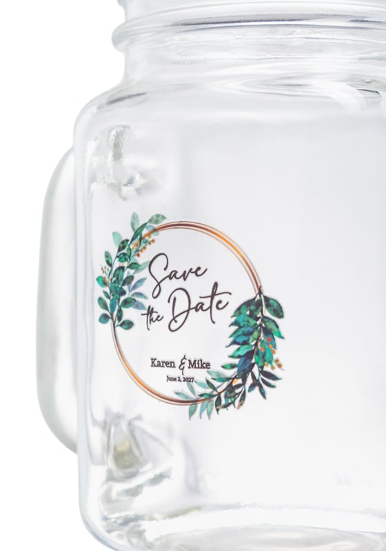 16 Oz Custom Mason Jars With Handles - 