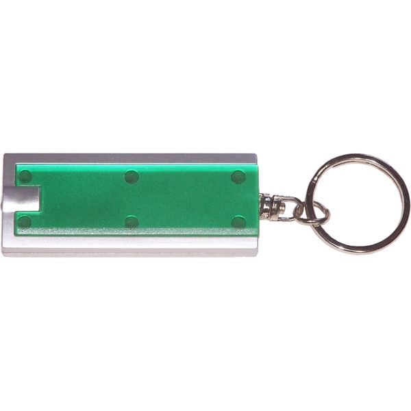 Translucent Rectanguler Flashlight Key Chain and Carabiner  - Environmentally Friendly Products