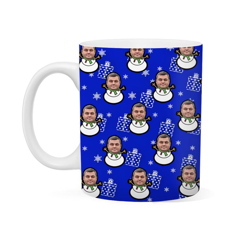 Custom Christmas Snow Man Mug