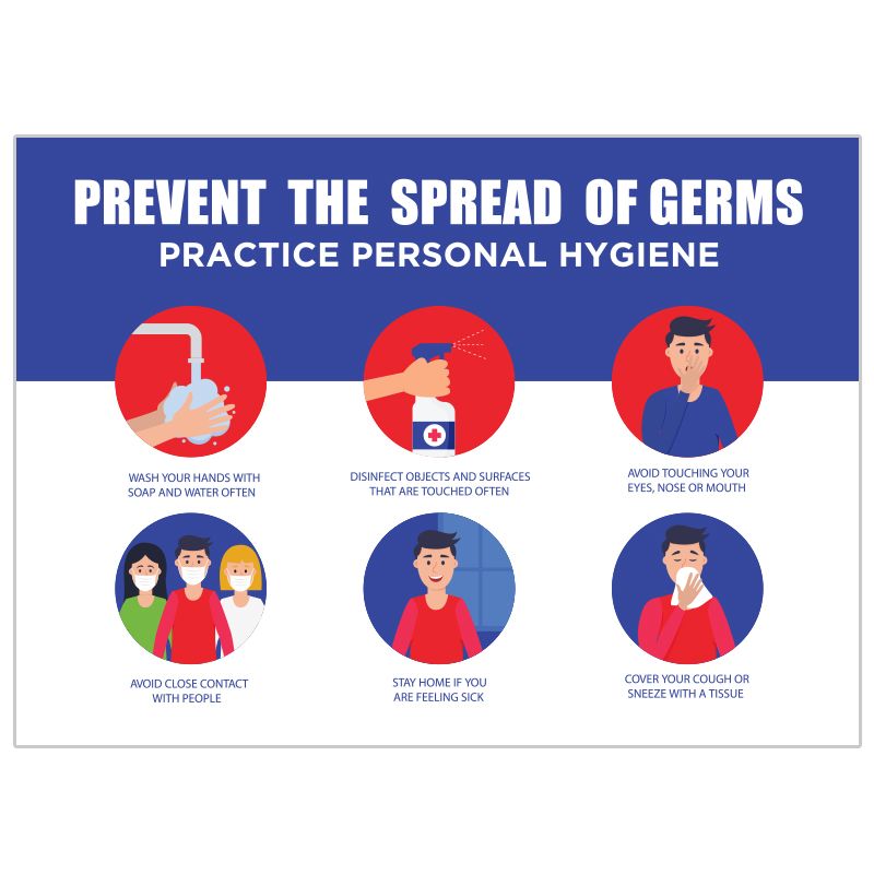 Prevent The Spread Of Germs Infographic Stickers