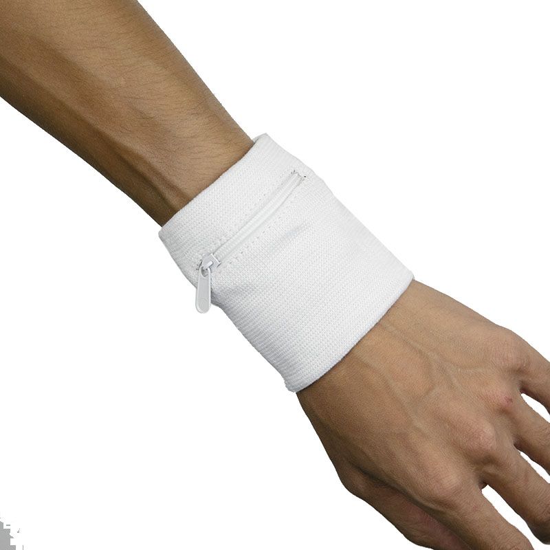 21. Zipper Sports Wristband Wallet Pouch White - Purse