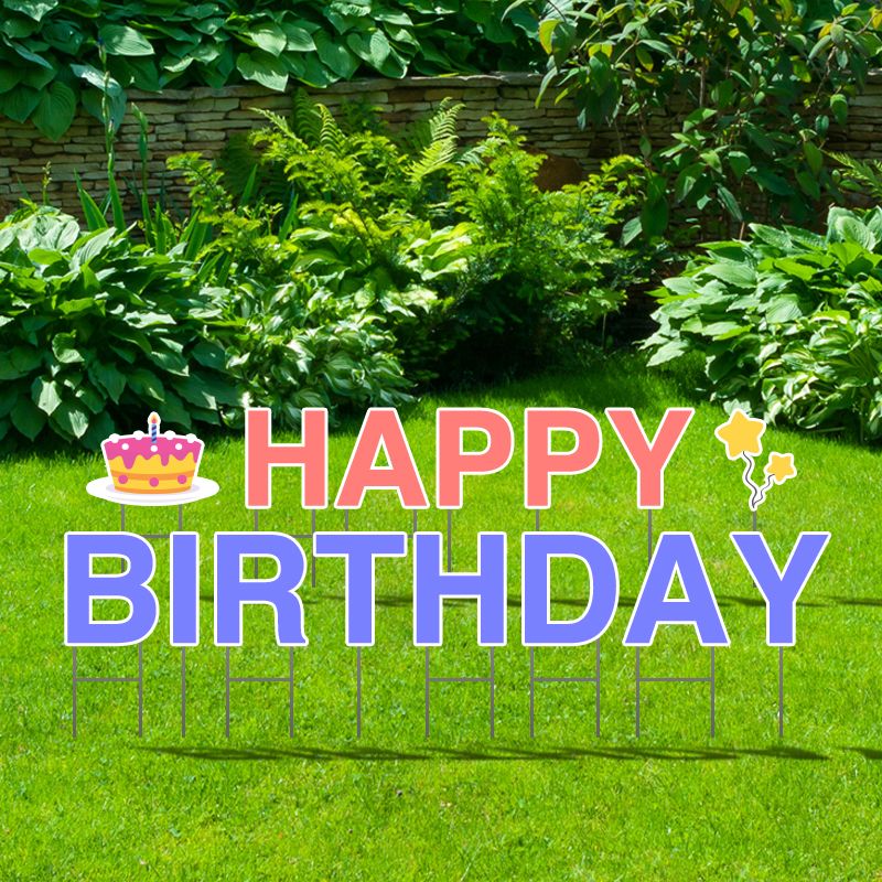 Happy Birthday Yard Letters - 