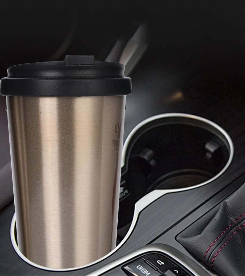 17 Oz. Laser Engraved Travel Coffee Tumblers With Handle - Tumbler