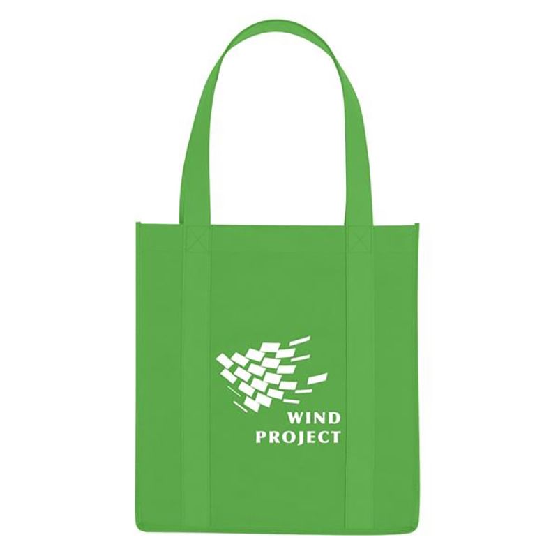 Kelly Green - Non-Woven Avenue Shopper Tote Bags - Printed - Tote Bags