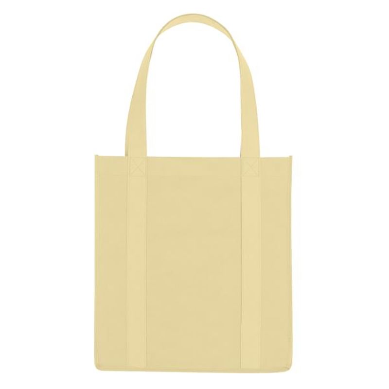 Natural - Non-Woven Avenue Shopper Tote Bags - Blank - Budget Shopper