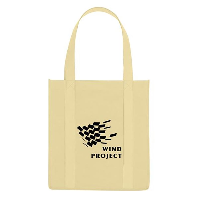 Natural - Non-Woven Avenue Shopper Tote Bags - Printed - Budget Shopper