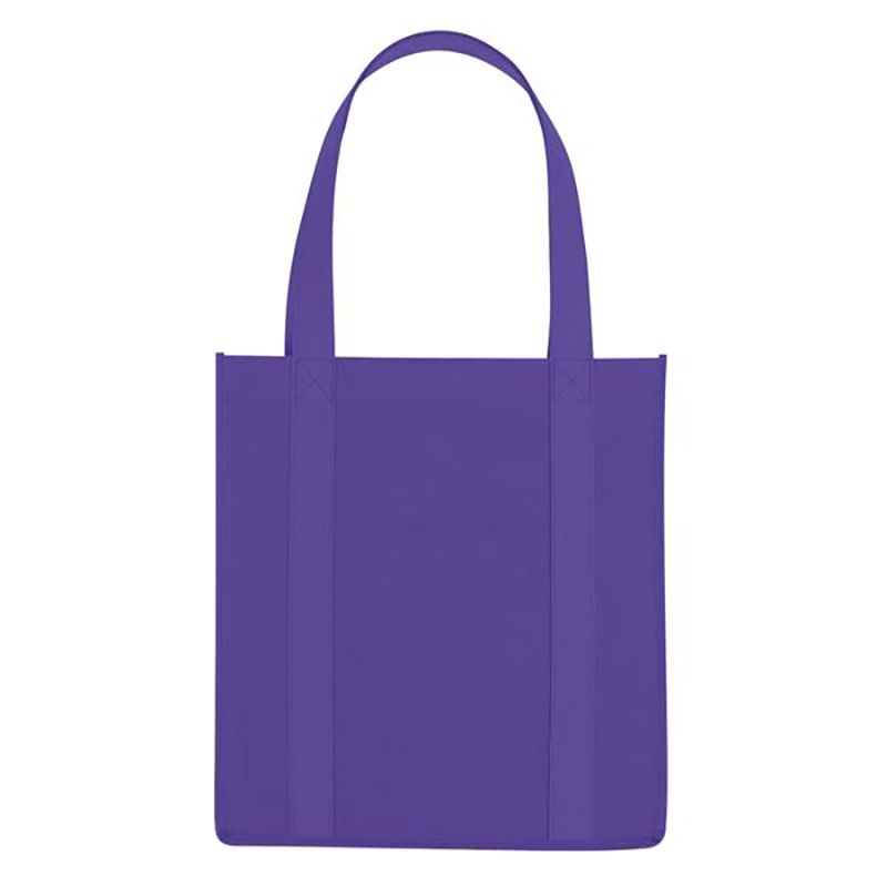 Purple - Non-Woven Avenue Shopper Tote Bags - Blank - Tote Bags