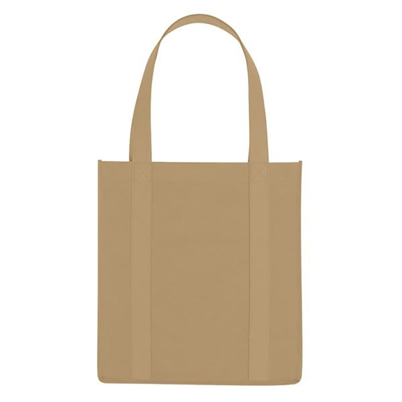 Tan - Non-Woven Avenue Shopper Tote Bags - Blank - Tote Bags