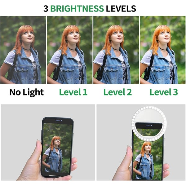 08Custom LED Clip On Selfie Ring Lights - 