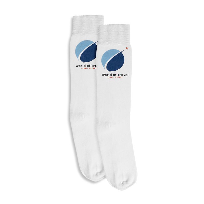 Custom Logo Socks - White - Imprint Socks