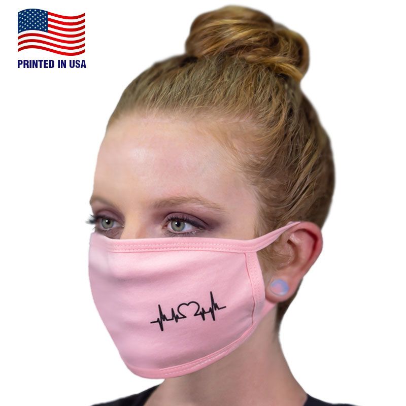  - Custom 100% Cotton 3-Layer Fabric Face Masks
